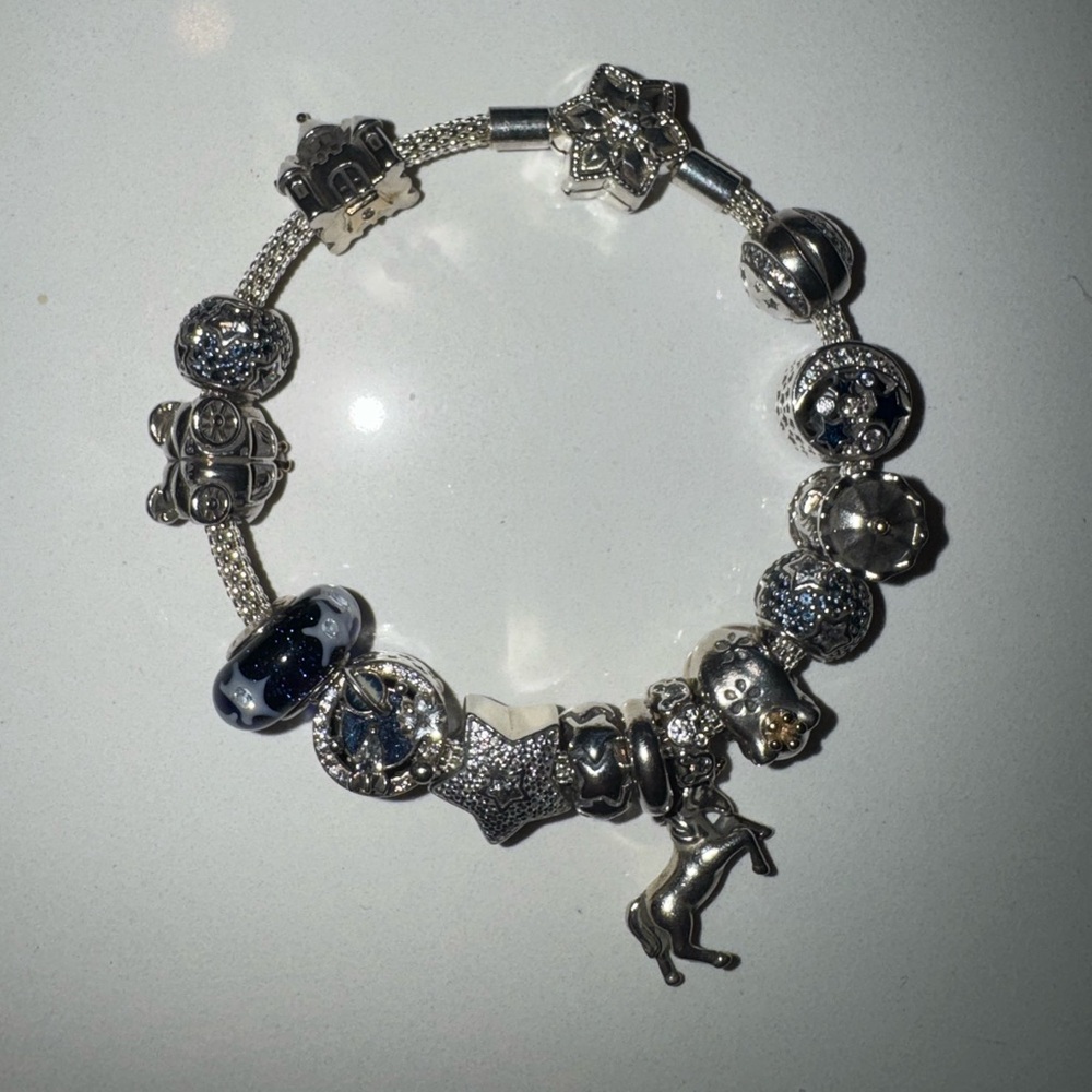 PANDORA DISNEY PRINCESS THEMED BRACELET 14k Gold Accents